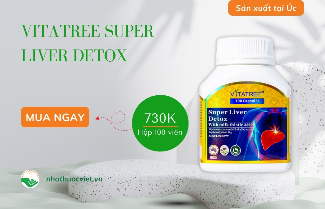 Viên uống bổ gan của Úc Vitatree Super Liver Detox