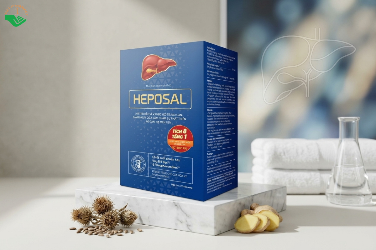 Viên uống bổ gan trị gan nhiễm mỡ Heposal