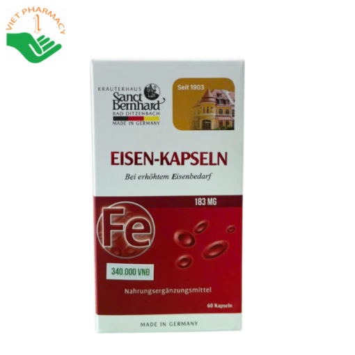 Viên uống bổ sung sắt Eisen Kapseln (Lọ 60 viên nang)