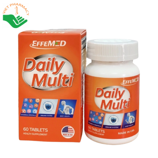 Viên uống bổ sung vitamin, khoáng chất Daily Multi Effemed (Hộp 60 viên)