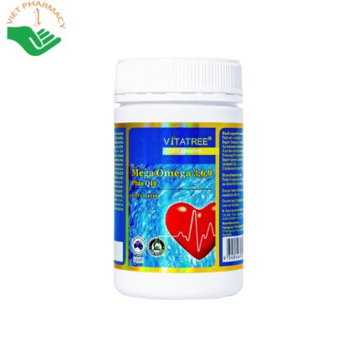 Viên uống bổ sung Vitatree Mega Omega 3 6 9 Plus Q10