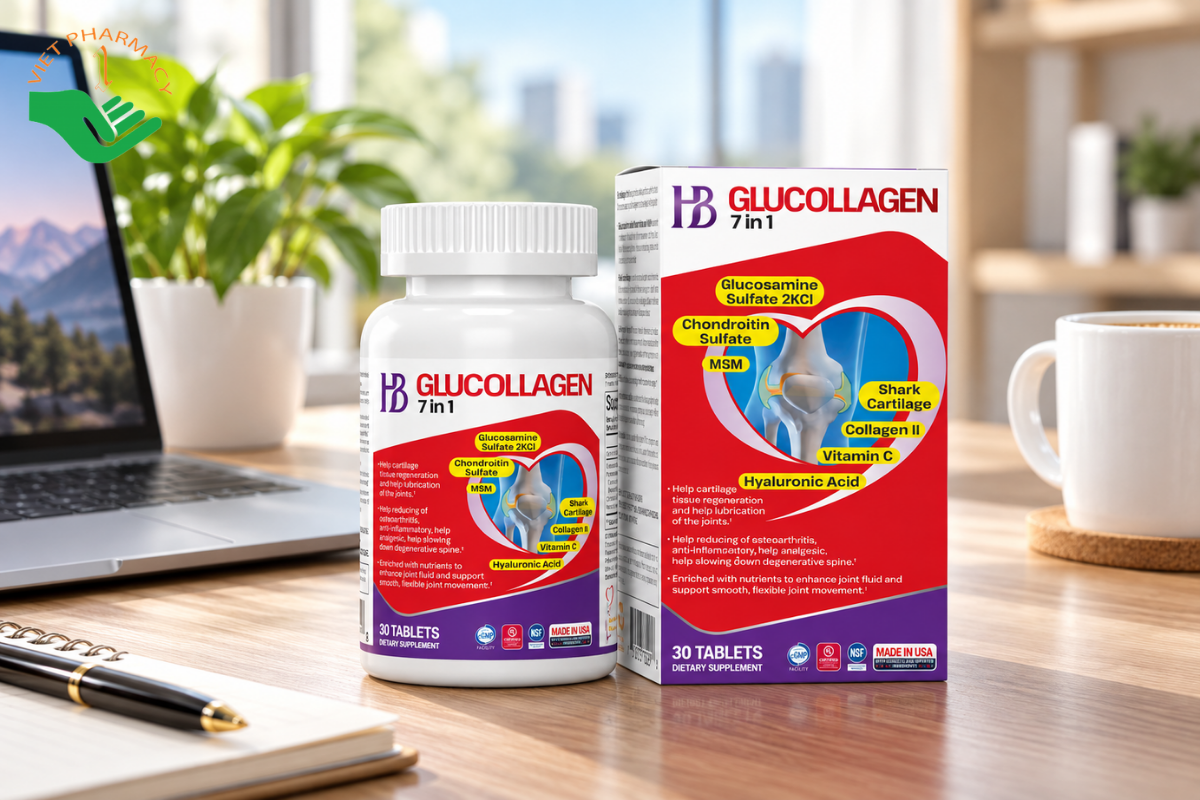 Healthy Beauty Glucollagen 7in1 – Hỗ trợ chăm sóc xương khớp với công thức 7 dưỡng chất