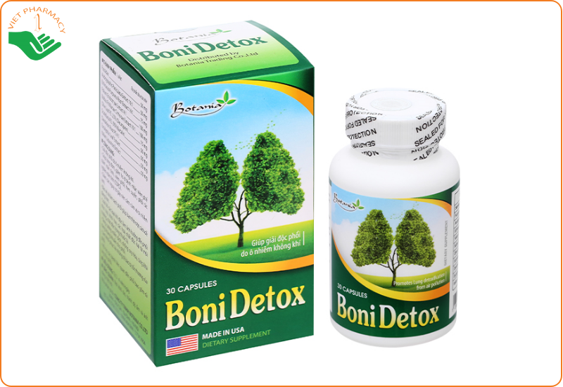 Viên uống BoniDetox Botania chống oxy hóa, hỗ trợ bảo vệ phổi (30 viên)