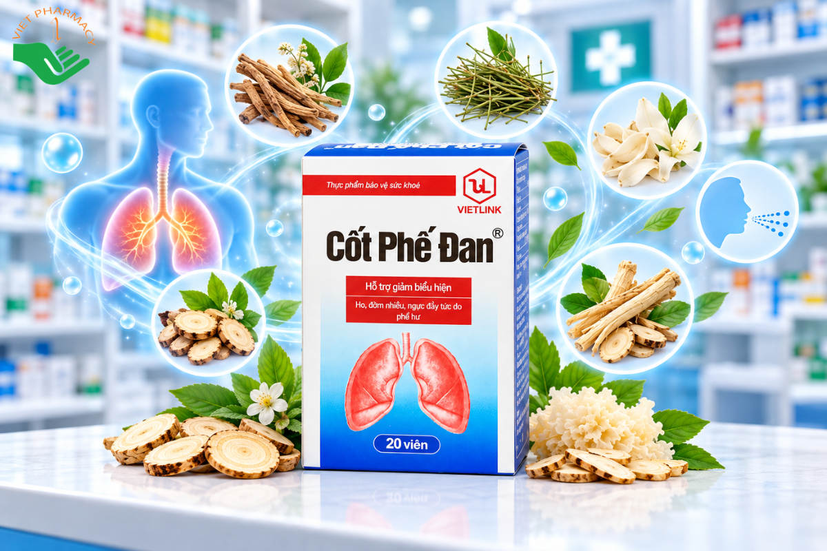 Viên uống Cốt Phế Đan bổ phế, giảm ho