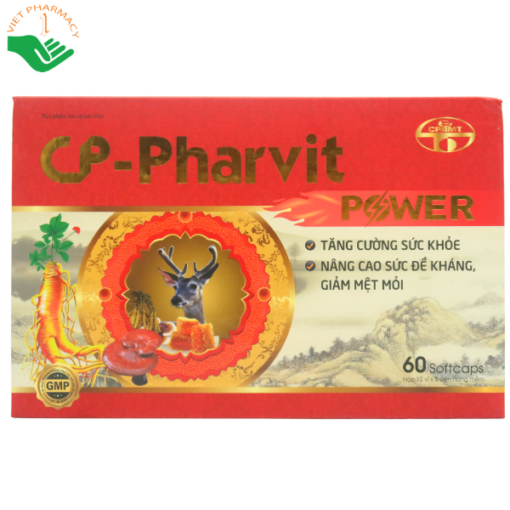 Viên uống CP-Pharvit Power tăng cường sức khỏe, nâng cao đề kháng, giảm mệt mỏi (hộp 60 viên)