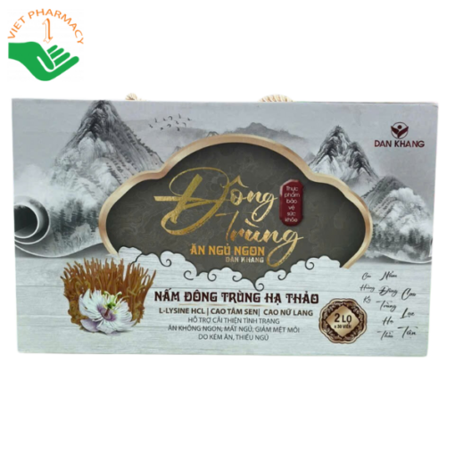 Viên uống Đông Trùng Ăn Ngủ Ngon Dân Khang (Hộp 2 lọ x 30 viên)