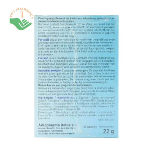 Viên Uống Dưỡng Tóc Arkopharma Forcapil Fortifiant