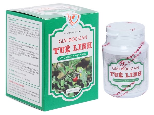Viên uống giải độc gan Tuệ Linh - Cà gai leo và cao mật nhân