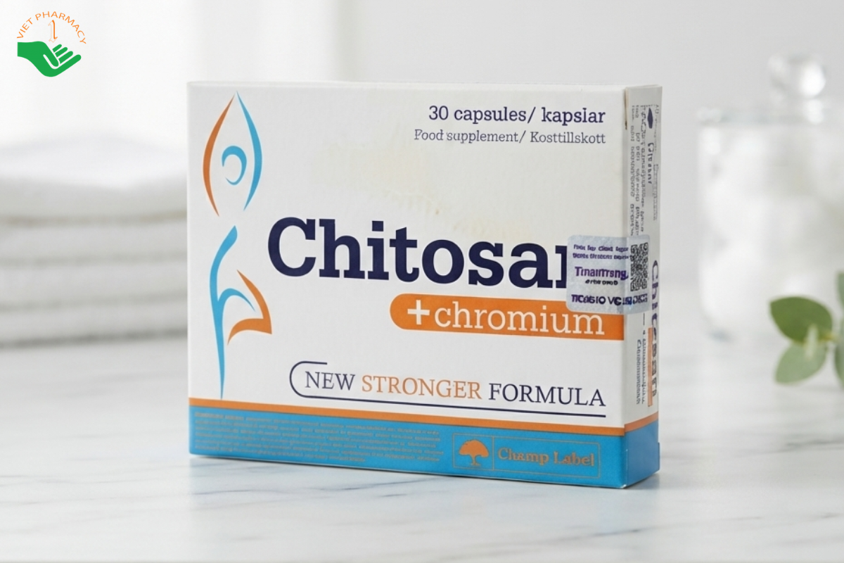Viên uống hỗ trợ giảm mỡ bụng Chitosan + Chromium
