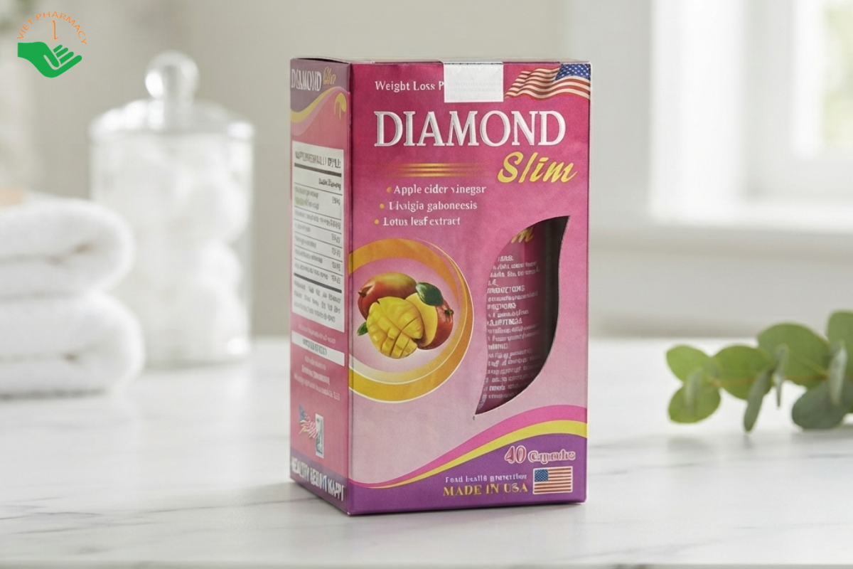 Viên uống giảm cân, tan mỡ bụng Diamond Slim USA