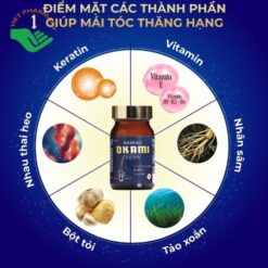 Viên uống giúp tóc chắc khỏe Okami 180 viên
