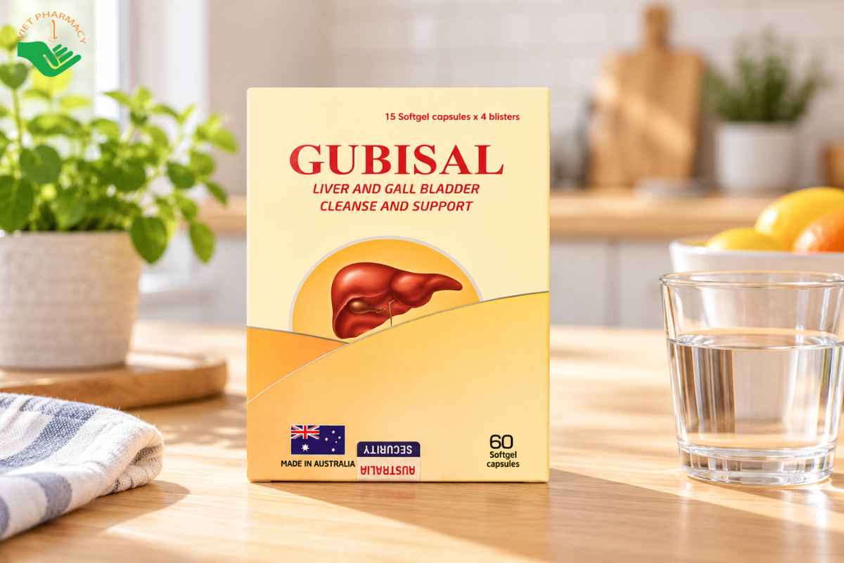 Viên uống Gubisal giúp tăng cường chức năng gan, giải độc gan hiệu quả (Hộp 4 vỉ X 15 viên)