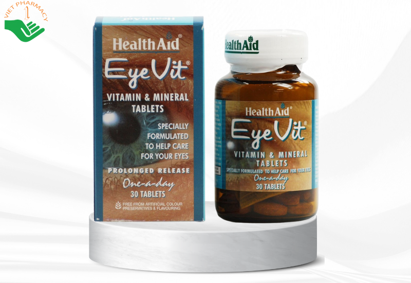 Viên uống Health Aid EyeVit Vitamin & Mineral Tablets bổ mắt, tăng cường thị lực (30 viên)