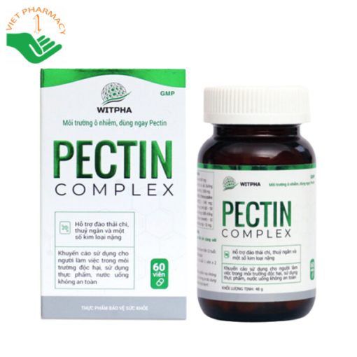 Viên uống hỗ trợ chống oxy hóa, hỗ trợ tăng cường chức năng gan Pectin Complex (Hộp 1 lọ 60 viên)