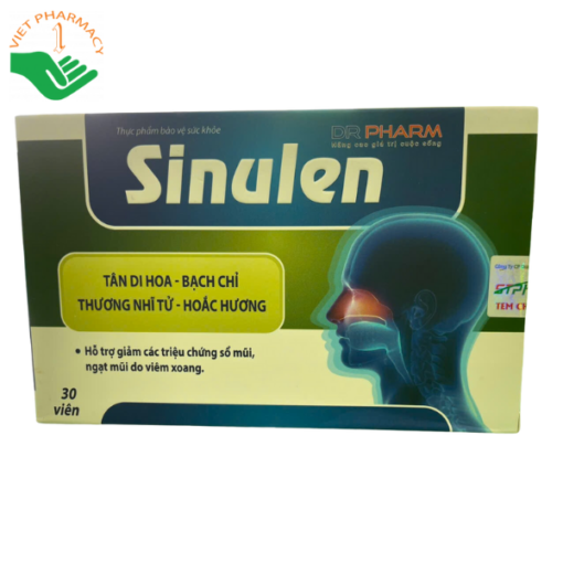 Viên uống hỗ trợ giảm mũi, ngạt mũi do viêm xoang Dr Pharma Sinulen (30 viên)