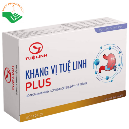 Viên uống hỗ trợ giảm nguy cơ viêm loét dạ dày – tá tràng Khang Vị Tuệ Linh Plus (Hộp 10 gói x 10g)