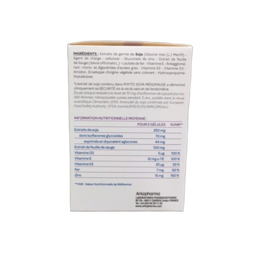 Viên uống hỗ trợ giảm triệu chứng tiền mãn kinh, mãn kinh Arkhopharma Phyto Soya Menopause