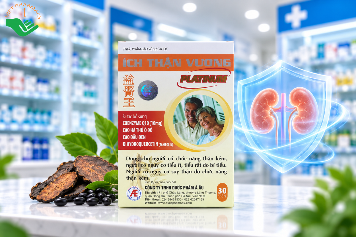 Viên uống Ích Thận Vương Platinum hỗ trợ tăng cường chức năng thận (hộp 30 viên)