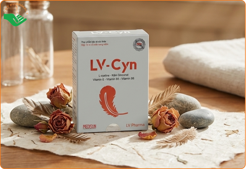 Viên uống LV-CYN hỗ trợ làm đẹp da, móng, tóc (12 vỉ x 5 viên)