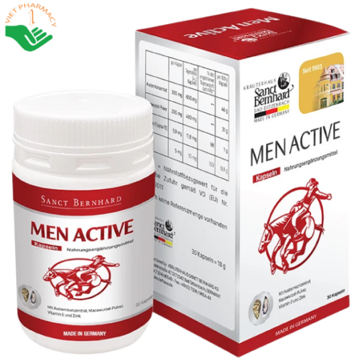Viên uống Men Active Kapseln hỗ trợ tăng cường sinh lực, cải thiện sinh lý nam giới (30 viên)