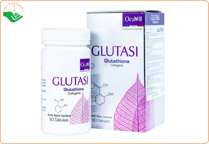 Viên uống Glutasi Glutathione Ocavill giúp làm đẹp da, chống lão hóa (60 viên)