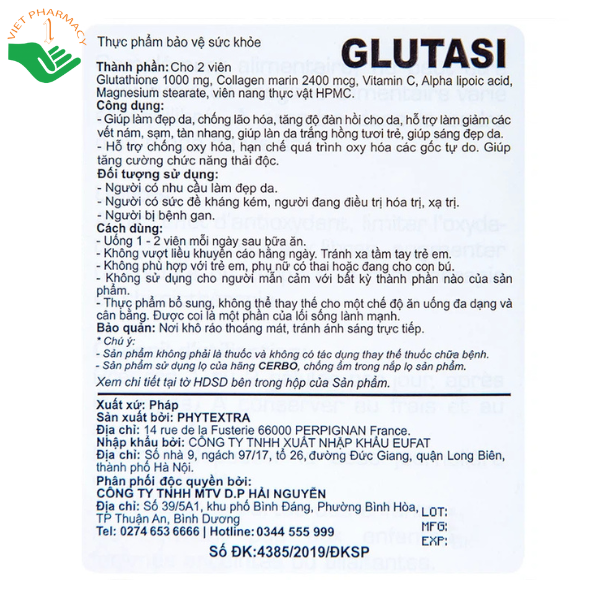 glutasi glutathione Glutasi Glutathione Phytextra (60v) main image 0