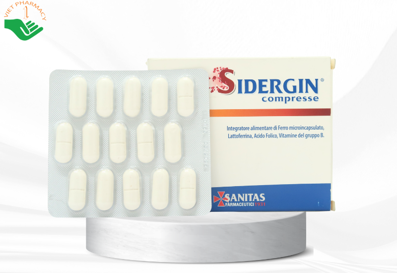 Viên uống SIDERGIN® Compresse giúp bổ sung sắt, tăng cường sức đề kháng (hộp 30 viên)