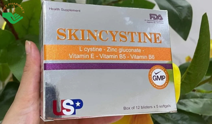 Viên uống Skincystine US Pharma sáng da, giảm rụng tóc (12 vỉ x 5 viên)