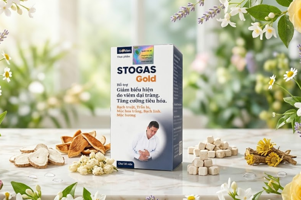 Viên uống Stogas Gold hỗ trợ tăng cường tiêu hóa, hỗ trợ giảm biểu hiện đau bụng