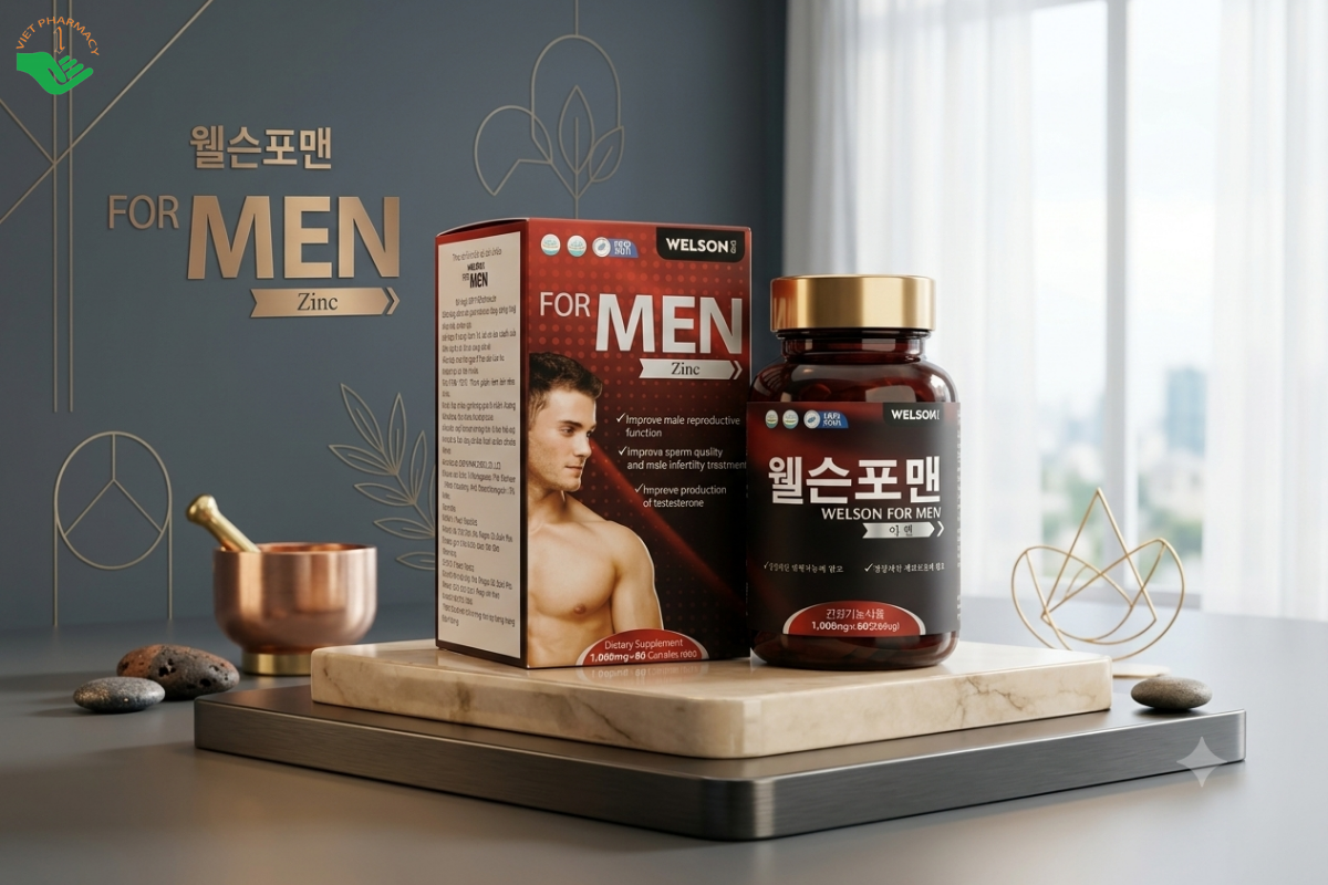 Viên uống tăng cường sinh lý nam Hàn Quốc Welson For Men Zinc