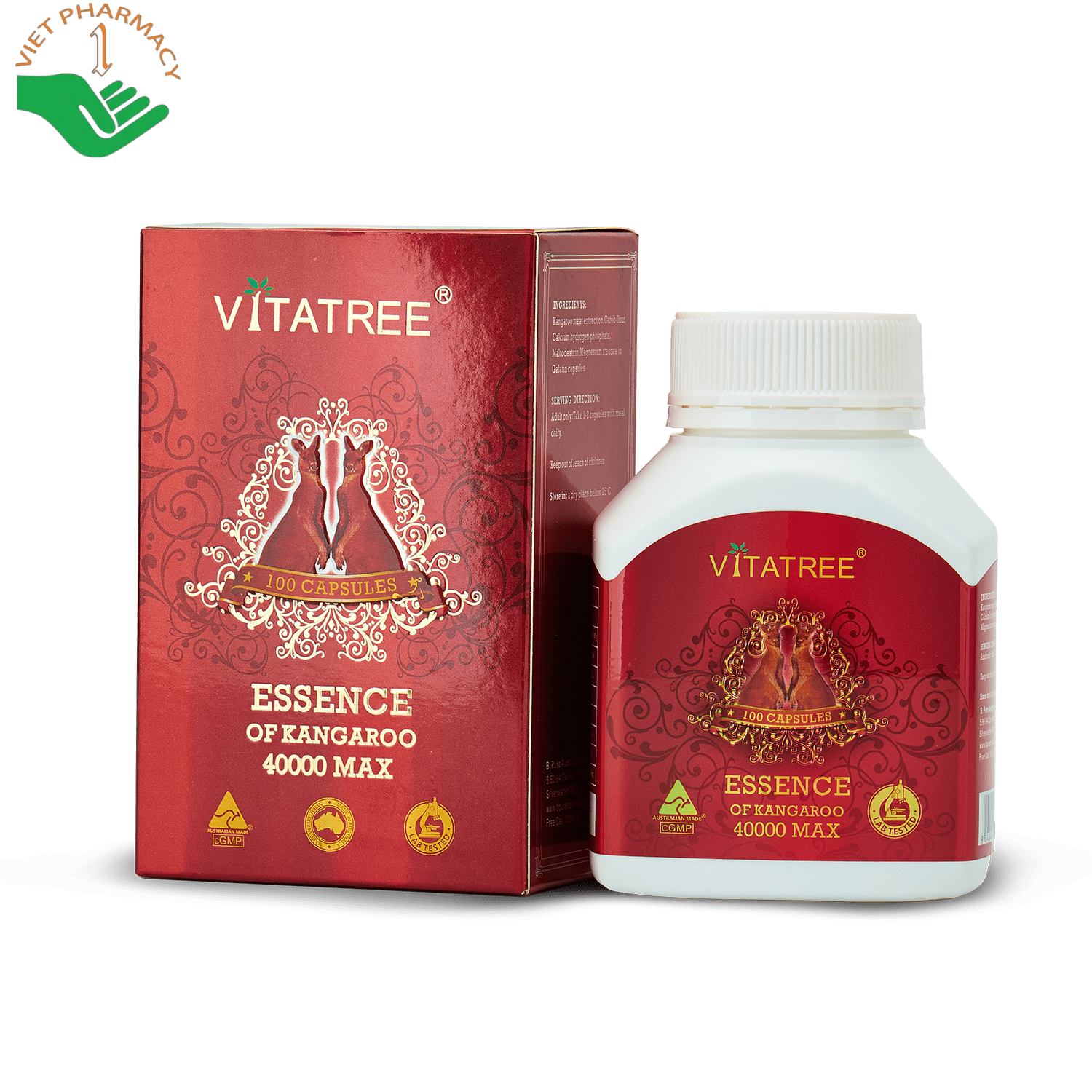 Viên uống tăng cường sức khỏe nam giới Essence Of Kangaroo 40000 Max Vitatree