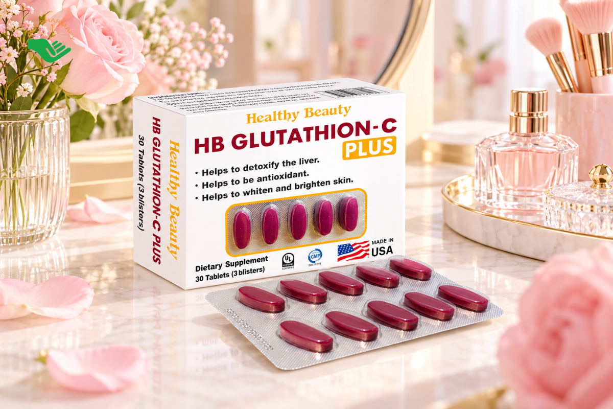 Viên uống trắng da, chống oxy hoá HB Glutathion-C Plus