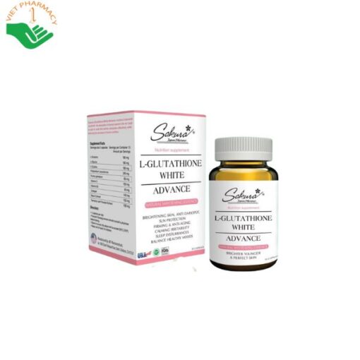 Viên uống trắng da Sakura L- Glutathione White Advance