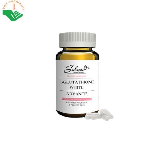 Viên uống trắng da Sakura L- Glutathione White Advance