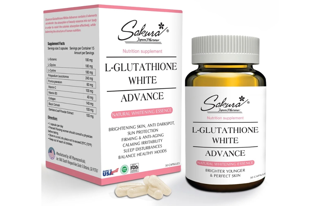 Viên uống trắng da Sakura L- Glutathione White Advance