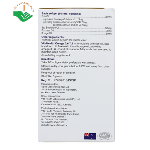 Viên uống VitaHealth Omega 3,6,7,9