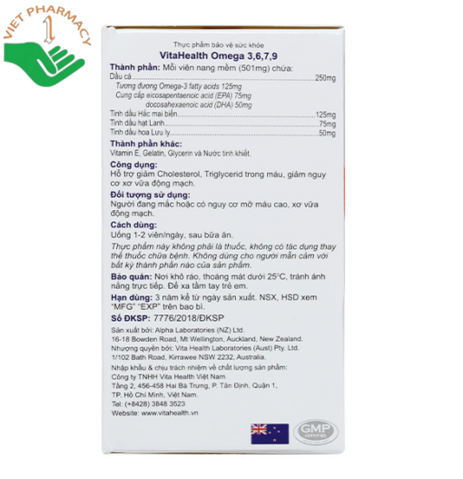 Viên uống VitaHealth Omega 3,6,7,9