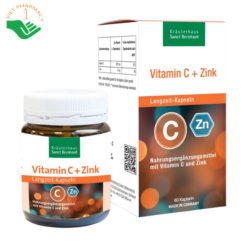 Viên uống Vitamin C + Zink Sanct Bernhard hỗ trợ tăng cường đề kháng (Hộp 60 viên)