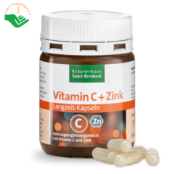 Viên uống Vitamin C + Zink Sanct Bernhard hỗ trợ tăng cường đề kháng (Hộp 60 viên)