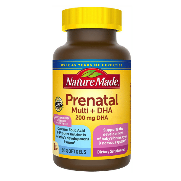 Nature Made Prenatal Multi +DHA 200 mg DHA giúp mẹ bầu có một thai kỳ khỏe mạnh