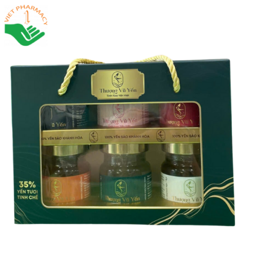 Yến chưng cao cấp mix 6 vị Thượng Vũ Yến (Hộp 6 lọ)