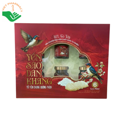 Yến sào dân khang, tổ yến chưng đường phèn (lọ 70ml)