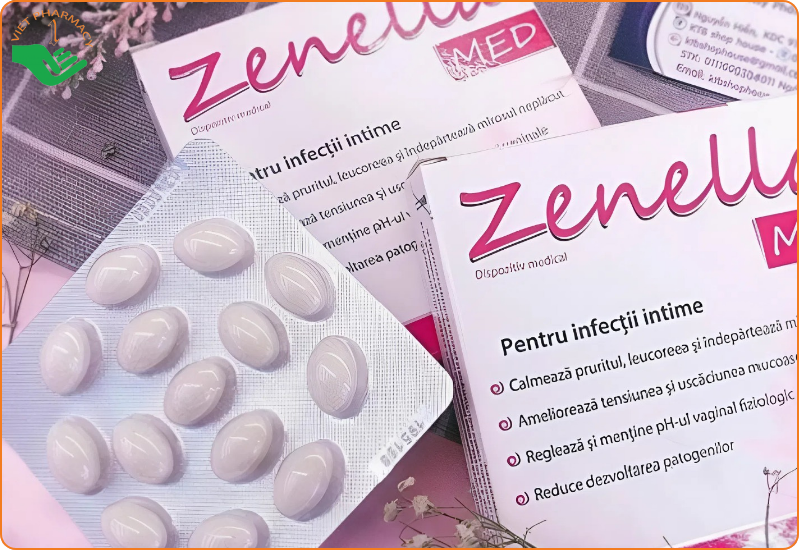 Viên đặt Zenella Med ngăn ngừa vi khuẩn gây viêm âm đạo (14 viên)