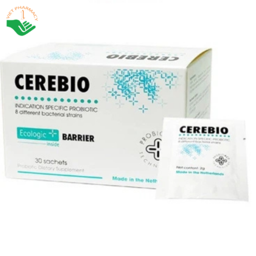 Bột pha uống Cerebio Ecologic Barrier bổ sung lợi khuẩn cho đường ruột, giảm triệu chứng rối loạn tiêu hóa (30 gói x 2g)