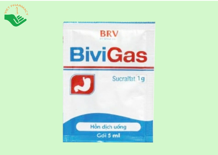 Thuốc Bivigas điều trị viêm loét dạ dày, tá tràng (Hộp 30 gói x 5ml)