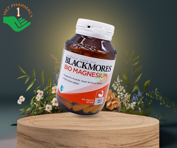 Viên uống Blackmores Bio Magnesium hỗ trợ cơ bắp, giảm triệu chứng tiền kinh nguyệt (Hộp 100 viên)