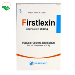 Bột pha hỗn dịch uống Firstlexin 250mg Pharbaco điều trị nhiễm khuẩn (hộp 10 gói)