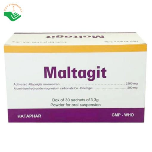 Bột pha uống Maltagit điều trị triệu chứng đau thực quản - dạ dày, tá tràng (30 gói)