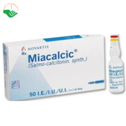 Dung dịch tiêm Miacalcic Novartis ngừa mất xương cấp tính, điều trị bệnh Paget, tăng canxi máu ác tính (5 ống)