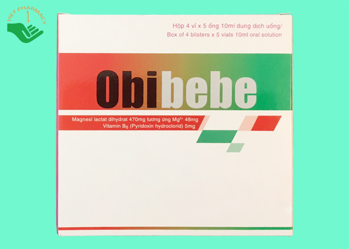 Dung dịch uống Obibebe Hataphar điều trị thiếu magnesi nặng (4 vỉ x 5 ống)